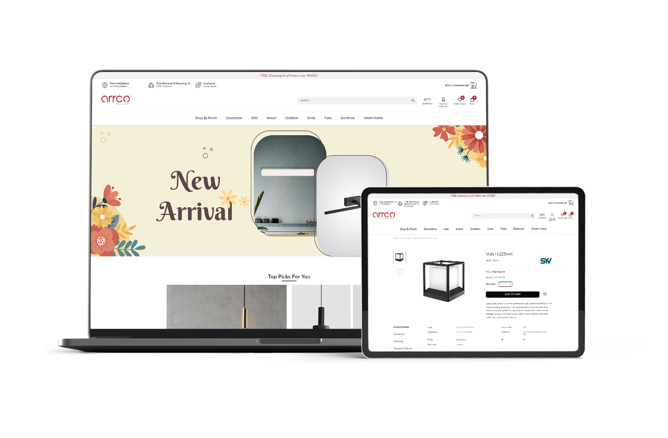 Arrco E-commerce | Website Design and Web Development | Element8 Dubai