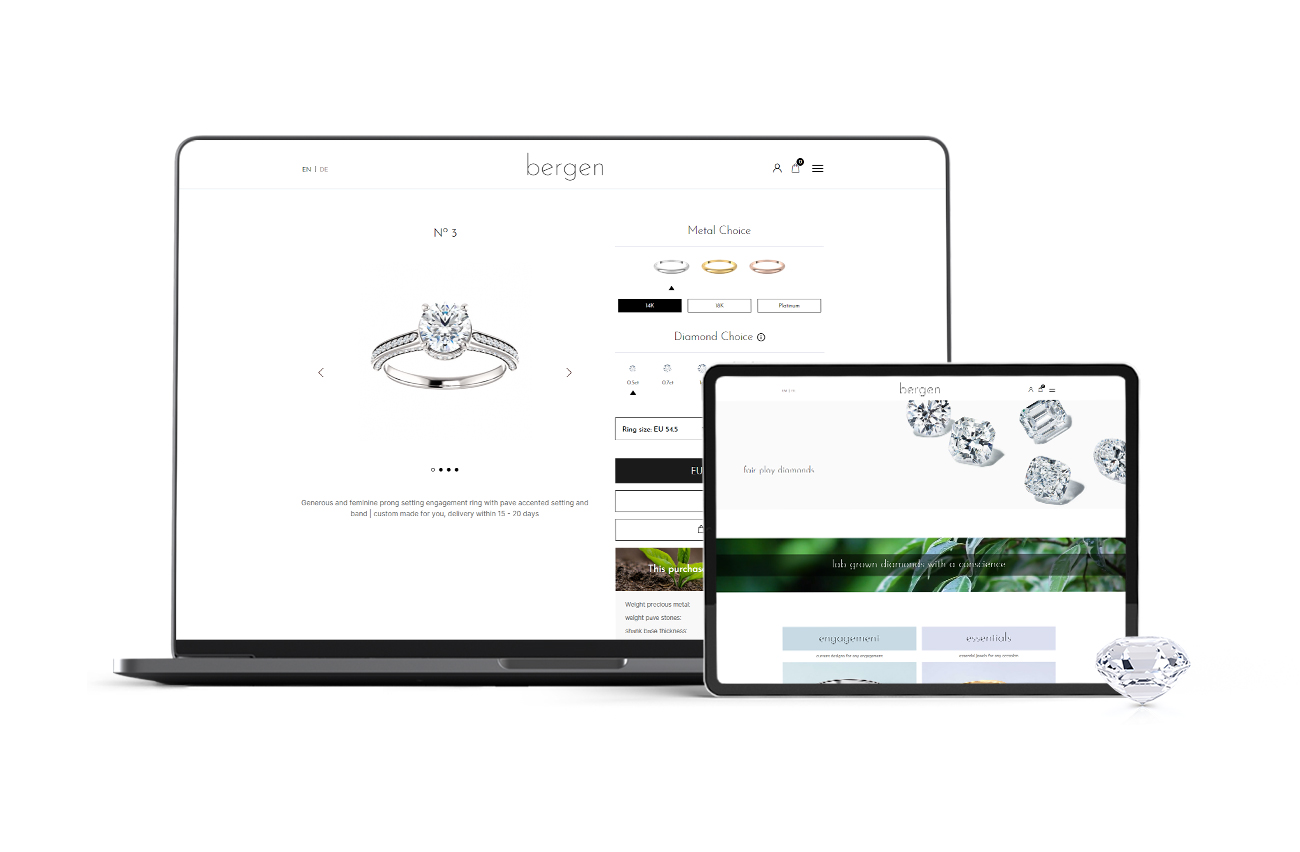 Bergen Diamonds | Website Design and Web Development | Element8 Dubai